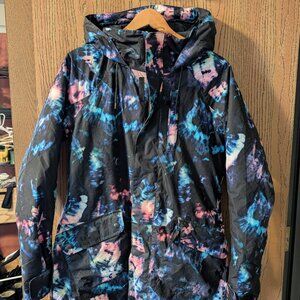 Burton White Collection Dryride Charlie Tiedye Snowboard Ski Jacket